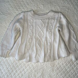 Oshkosh Cableknit Girls 4t Sweater with Lace Back